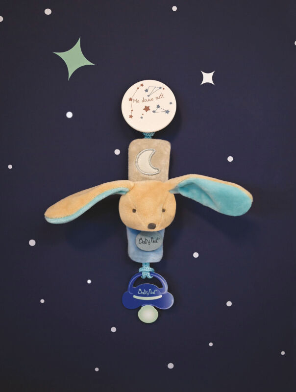  - les luminescents attache-sucette lapin bleu 